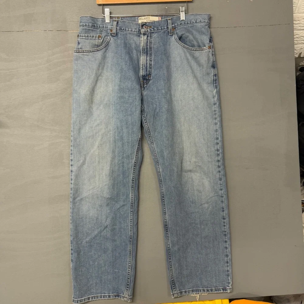 Levis 559 Relaxed Straight‎ Leg Jeans Light Wash Blue Mens 38x30 Denim 5422